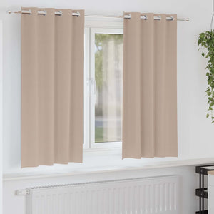 Vidaxl zwart-out gordijnen met ringen 2 pcs taupe 175 x 140 cm