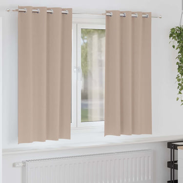 Vidaxl zwart-out gordijnen met ringen 2 pcs taupe 175 x 140 cm