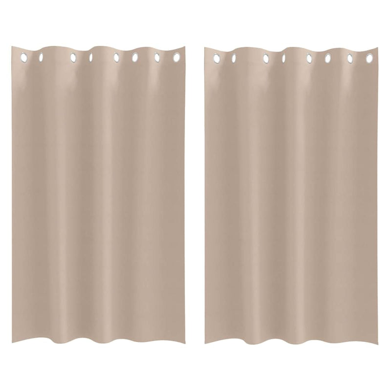 Chargez l'image dans la visionneuse de la galerie, Vidaxl zwart-out gordijnen met ringen 2 pcs taupe 175 x 140 cm
