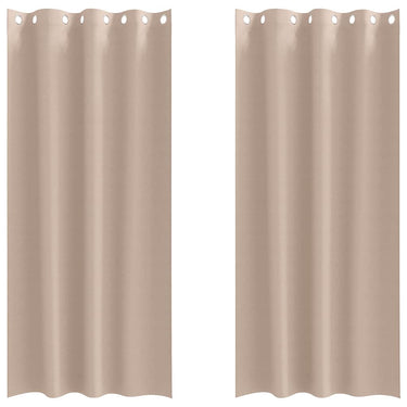 Vidaxl zwart-out gordijnen met ringen 2 pcs taupe 245 x 140 cm