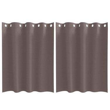 Vidaxl zwart-out gordijnen met ringen 2 pcs donkerbruin 140 x 140 cm
