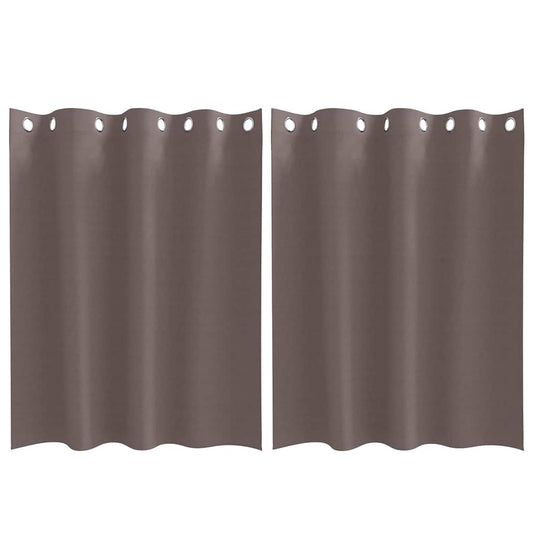 Vidaxl zwart-out gordijnen met ringen 2 pcs donkerbruin 140 x 140 cm
