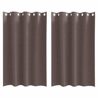Vidaxl zwart-out gordijnen met ringen 2 pcs donkerbruin 175 x 140 cm