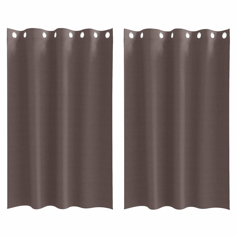 ギャラリービューアに画像をロードする, Vidaxl zwart-out gordijnen met ringen 2 pcs donkerbruin 175 x 140 cm
