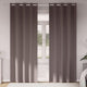 Vidaxl zwart-out gordijnen met ringen 2 pcs donkerbruin 260 x 140 cm
