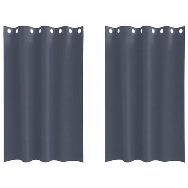 Vidaxl zwart-out gordijnen met ringen 2 pcs antraciet 175 x 140 cm