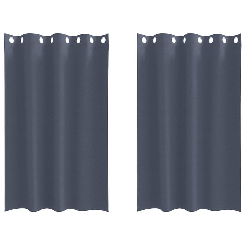 Chargez l'image dans la visionneuse de la galerie, Vidaxl zwart-out gordijnen met ringen 2 pcs antraciet 175 x 140 cm
