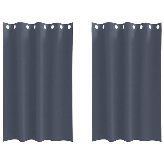 Vidaxl zwart-out gordijnen met ringen 2 pcs antraciet 175 x 140 cm