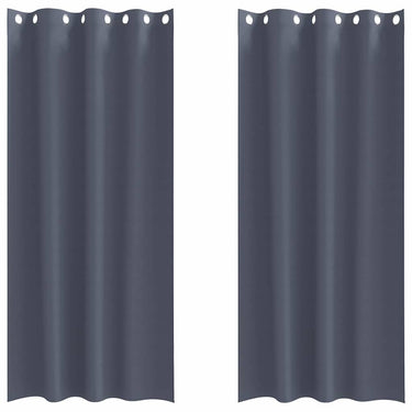 Vidaxl zwart-out gordijnen met ringen 2 pcs antraciet 225 x 140 cm