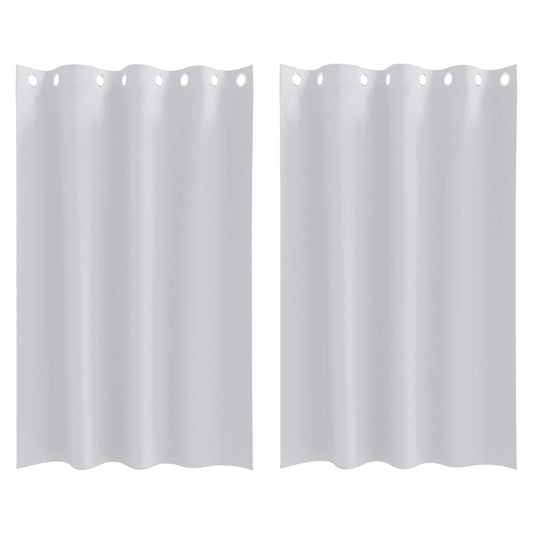 Vidaxl zwart-out gordijnen met ringen 2 pcs bleekgrijs 175 x 140 cm
