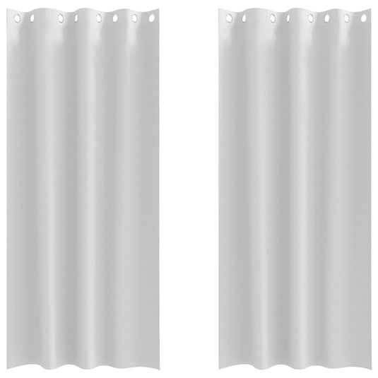 Vidaxl zwart-out gordijnen met ringen 2 pcs bleekgrijs 260 x 140 cm