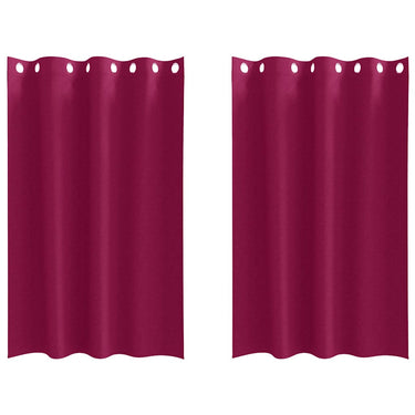 Vidaxl zwart-out gordijnen met ringen 2 pcs wijnrood 175 x 140 cm