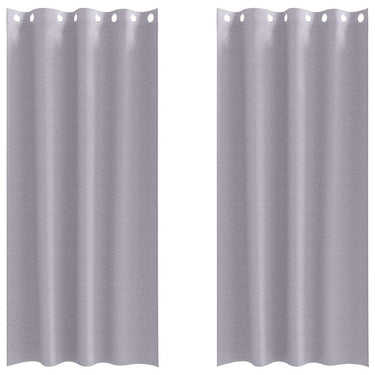 Vidaxl zwart-out gordijnen met ringen 2 pcs metaalgrijs 225 x 140 cm