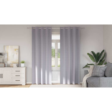 Vidaxl zwart-out gordijnen met ringen 2 pcs metaalgrijs 245 x 140 cm