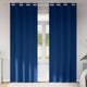 Vidaxl zwart-out gordijnen met ringen 2 pcs donkerblauw 260 x 140 cm