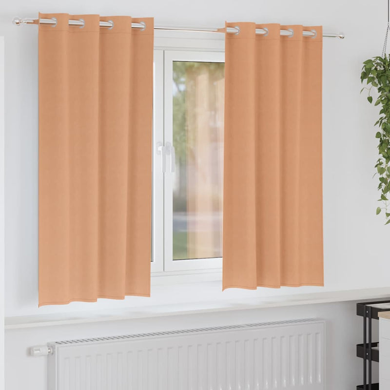 ギャラリービューアに画像をロードする, Vidaxl zwart-out gordijnen met ringen 2 pcs licht bruin 175 x 140 cm
