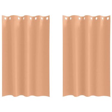 Vidaxl zwart-out gordijnen met ringen 2 pcs licht bruin 175 x 140 cm