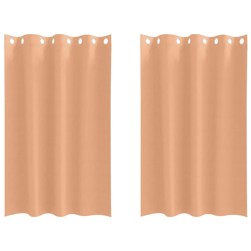 ギャラリービューアに画像をロードする, Vidaxl zwart-out gordijnen met ringen 2 pcs licht bruin 175 x 140 cm
