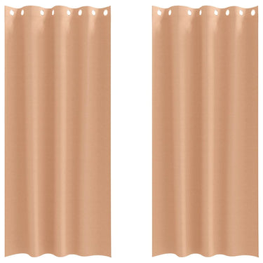 Vidaxl zwart-out gordijnen met ringen 2 pcs licht bruin 260 x 140 cm