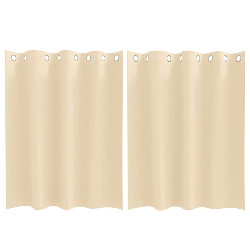 ギャラリービューアに画像をロードする, Vidaxl zwart-out gordijnen met ringen 2 pcs crème 140 x 140 cm
