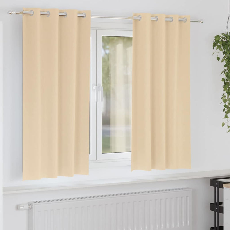 ギャラリービューアに画像をロードする, Vidaxl zwart-out gordijnen met ringen 2 pcs crème 175 x 140 cm
