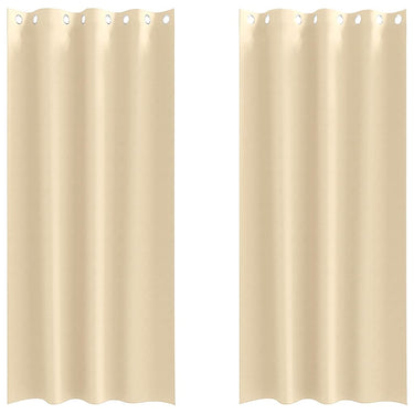Vidaxl zwart-out gordijnen met ringen 2 pcs crème 225 x 140 cm