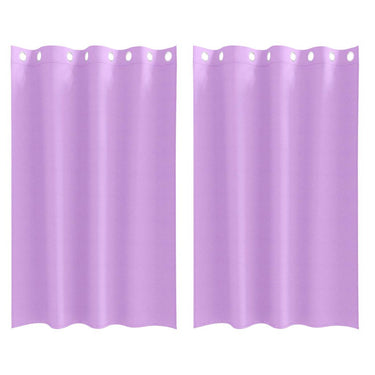 Vidaxl zwart-out gordijnen met ringen 2 pcs paars 175 x 140 cm