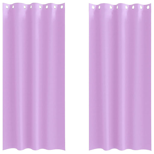 Vidaxl zwart-out gordijnen met ringen 2 pcs paars 245 x 140 cm
