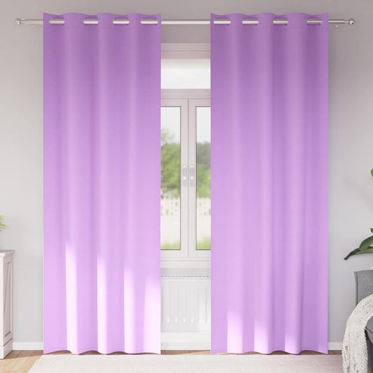 Vidaxl zwart-out gordijnen met ringen 2 pcs paars 260 x 140 cm