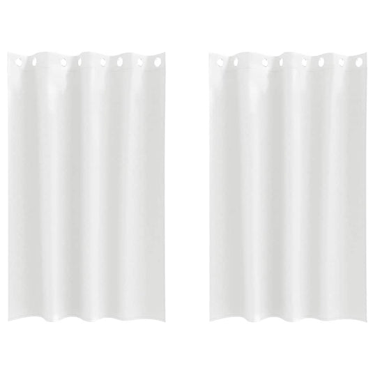 Vidaxl zwart-out gordijnen met ringen 2 pcs puur wit 175 x 140 cm