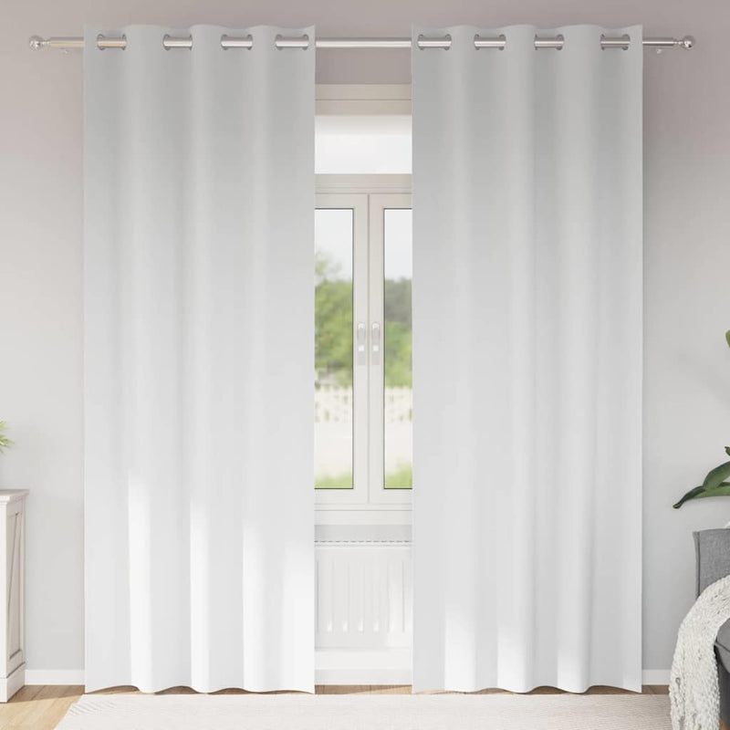 ギャラリービューアに画像をロードする, Vidaxl zwart-out gordijnen met ringen 2 pcs puur wit 245 x 140 cm
