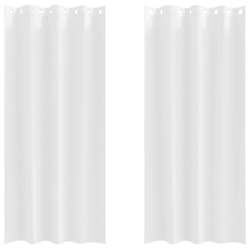 ギャラリービューアに画像をロードする, Vidaxl zwart-out gordijnen met ringen 2 pcs puur wit 260 x 140 cm
