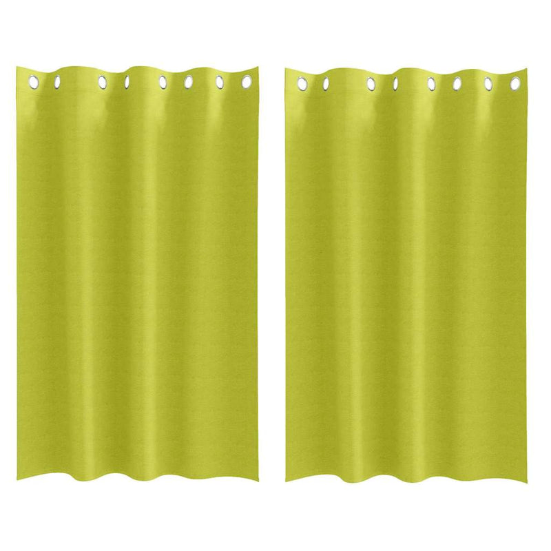 Chargez l'image dans la visionneuse de la galerie, Vidaxl zwart-out gordijnen met ringen 2 pcs groen 175 x 140 cm
