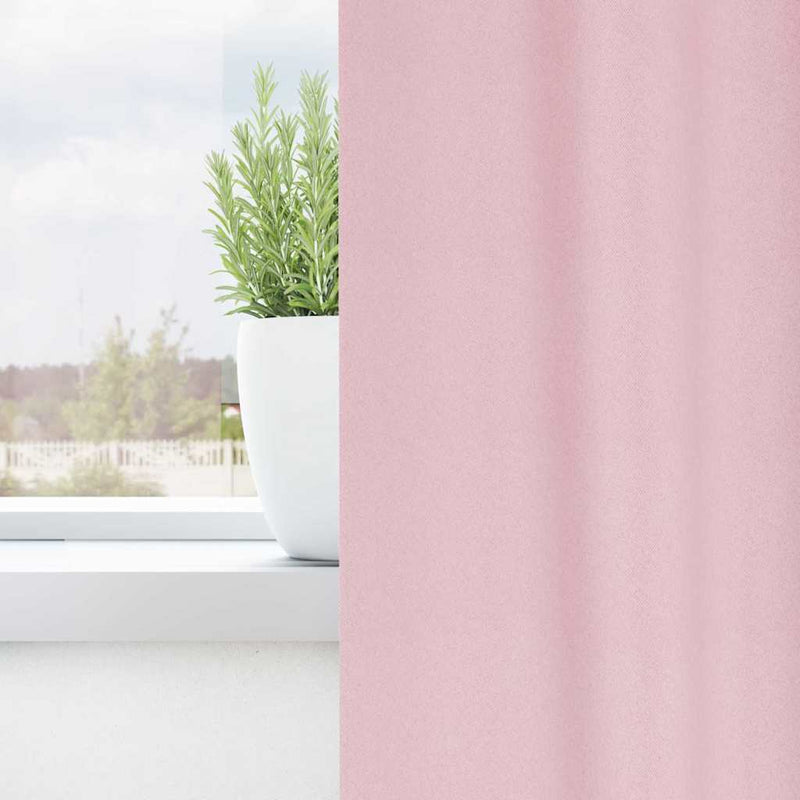 Afbeelding laden in galerijviewer, Vidaxl zwart-out gordijnen met ringen 2 pcs babyroze 140 x 140 cm
