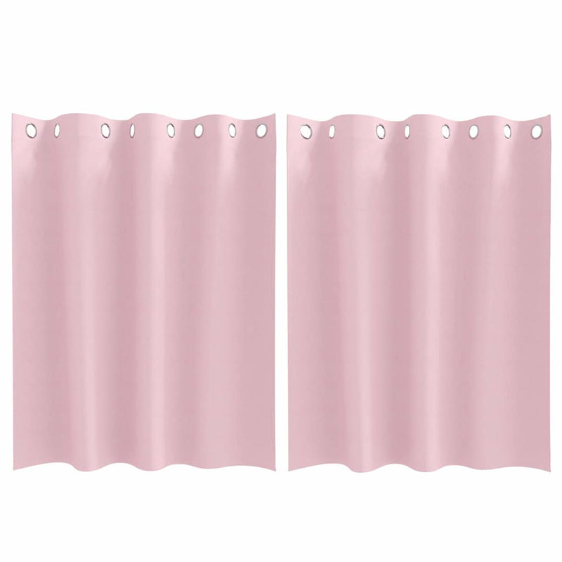 Afbeelding laden in galerijviewer, Vidaxl zwart-out gordijnen met ringen 2 pcs babyroze 140 x 140 cm
