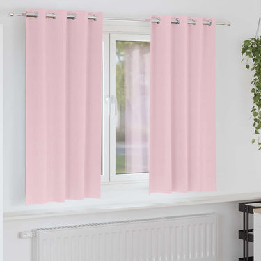 Vidaxl zwart-out gordijnen met ringen 2 pcs babyroze 175 x 140 cm
