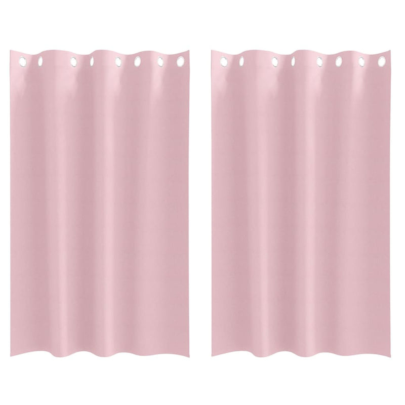 Afbeelding laden in galerijviewer, Vidaxl zwart-out gordijnen met ringen 2 pcs babyroze 175 x 140 cm
