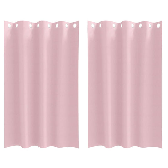 Vidaxl zwart-out gordijnen met ringen 2 pcs babyroze 175 x 140 cm