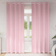 Vidaxl zwart-out gordijnen met ringen 2 pcs babyroze 225 x 140 cm