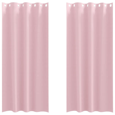 Vidaxl zwart-out gordijnen met ringen 2 pcs babyroze 245 x 140 cm