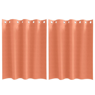 Vidaxl zwart-out gordijnen met ringen 2 pcs terracotta 140 x 140 cm