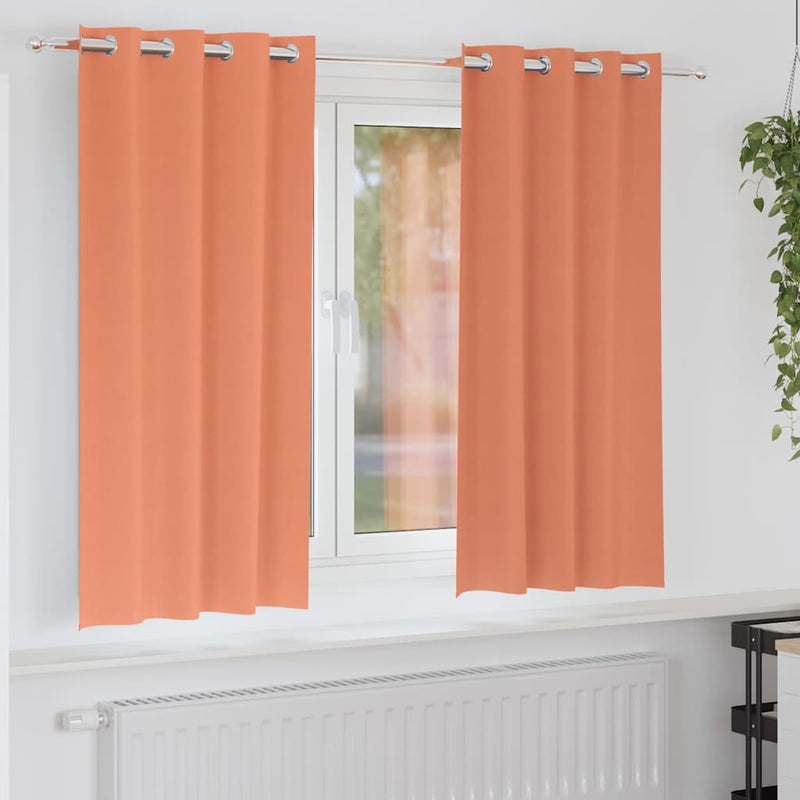 ギャラリービューアに画像をロードする, Vidaxl zwart-out gordijnen met ringen 2 pcs terracotta 175 x 140 cm
