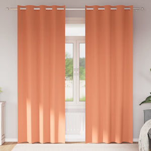Vidaxl zwart-out gordijnen met ringen 2 pcs terracotta 225 x 140 cm