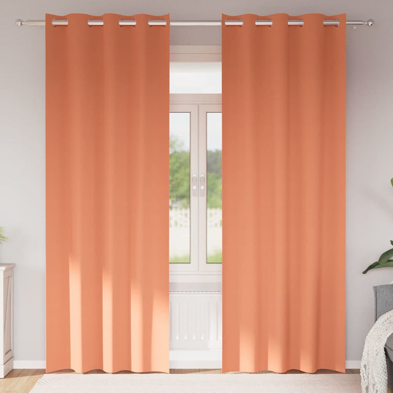 ギャラリービューアに画像をロードする, Vidaxl zwart-out gordijnen met ringen 2 pcs terracotta 225 x 140 cm
