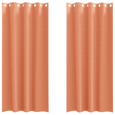 Vidaxl zwart-out gordijnen met ringen 2 pcs terracotta 225 x 140 cm