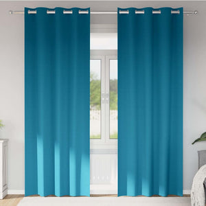 Vidaxl zwart-out gordijnen met ringen 2 pcs turquoise 260 x 140 cm