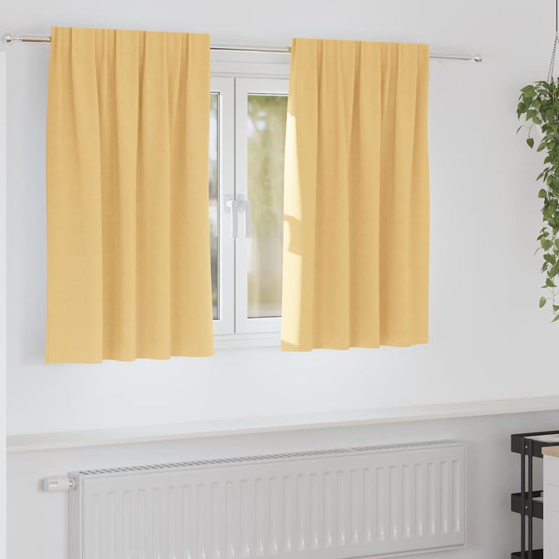 ギャラリービューアに画像をロードする, Vidaxl zwart-out gordijnen met ringen 2 pcs beige 140 x 140 cm
