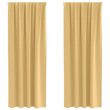 Vidaxl zwart-out gordijnen met ringen 2 pcs beige 260 x 140 cm