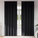 Vidaxl zwart-out gordijnen met ringen 2 pcs zwart 225 x 140 cm