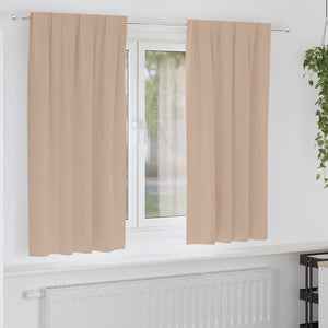 Vidaxl zwart-out gordijnen met ringen 2 pcs taupe 175 x 140 cm